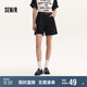 森馬（Semir）休閑褲女A字百搭基礎(chǔ)氣質(zhì)通勤夏季簡約腰帶寬松短褲101324125008
