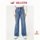 HOLLISTER24秋季款寬松百搭中間色水洗高腰牛仔褲女裝KI355-4144 中間色水洗 23 160/58A 000標準版