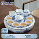 蘇氏陶瓷（SUSHI CERAMICS）國潮青花功夫茶具大套組儲(chǔ)水托盤三才蓋碗泡茶壺禮盒裝薄胎茶杯