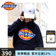dickies衛(wèi)衣男女同款城市輕戶外大logo印花連帽衛(wèi)衣DK007060 黑色 L
