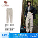 駱駝（CAMEL）運動休閑女褲子防潑水梭織束腳運動褲 J23CAVLR059 淡卡其 XXL