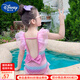 迪士尼（Disney）童裝女童泳衣連體泳裝兒童游泳衣花邊三角防走光海邊沙灘服小女孩 2526-紅美人泳衣 140 建議9~10歲（130-140cm）