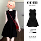 棉致法式黑色無(wú)袖連衣裙女夏季薄款2026新款小個(gè)子氣質(zhì)顯瘦高級感短裙 9859黑色【高品質(zhì)18.5】 L 100-115斤