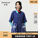 幻走（MOVEUP）2024春季新品yangyang系列純棉印花小眾設(shè)計(jì)連體褲女 寶藍(lán) L