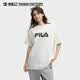 FILA 斐樂官方大熊貓短袖T恤情侶秋半袖寬松純棉運動上衣男女同款