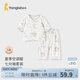 童泰（TONGTAI）寶寶七分袖套裝夏季薄款男童女童空調(diào)服兒童無(wú)骨睡衣家居服 小象黃 100