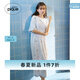 gelatopique25夏季新品女海豹滿印短袖長(zhǎng)款T恤睡衣PWCO252209 藍(lán)色 均碼