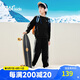 361°童裝 兒童套裝春秋男女3-14歲校園休閑運(yùn)動(dòng)針織套裝 黑160
