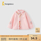 童泰（TONGTAI）女寶寶外套春秋季女童立領(lǐng)上衣女孩刺繡國風(fēng)衣服外出喜慶新年裝 粉色 110cm