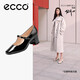 愛步（ECCO）夏季時(shí)尚優(yōu)雅風(fēng)瑪麗珍粗跟高跟鞋 型塑290963 黑色36