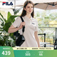 FILA 斐樂女士連衣裙2025年夏季美式復(fù)古純色經(jīng)典顯瘦POLO領(lǐng)裙子 云白-WT L 170/88A/L