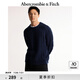 ABERCROMBIE & FITCH男裝24秋冬款寬松經(jīng)典麻花套頭圓領(lǐng)針織衫毛衣KI120-4189 藏青色 M (180/100A)