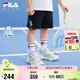 FILA斐樂兒童童裝短褲2025年夏季男小童針織五分褲 RD寶藍-NV 130