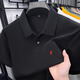 POLO SPORT美國拉夫勞倫奧萊品牌折扣保羅棉短袖polo衫男夏季馬標休閑半袖T D8255黑色[100%棉] L建議120-140斤 均碼