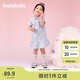 巴拉巴拉童裝兒童連衣裙女童寶寶裙子夏裝2025學(xué)院polo裙繡花208225111020