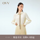 OVV【愛情而已同款】2023春夏新款女裝30MM重縐真絲隨附飄帶經(jīng)典襯衫 淺黃（凈色）01 M