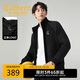 卡賓格子提花拼接夾克24秋冬寬松金屬LOGO 煤黑色01 L(50/175)