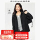 佐丹奴軟殼外套女新款復(fù)合搖粒絨戶外運(yùn)動休閑連帽夾克女13372726 09黑色 XL