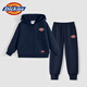 DickiesDickies童裝中小童秋季套裝兒童薄款衛衣男童秋裝運動(dòng)休閑兩件套 藏藍/DK紅標K-藏藍/DK紅標K 140