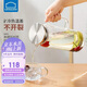 樂扣樂扣（LOCK&LOCK）涼水壺耐熱玻璃水壺泡茶檸檬水果水杯子家用大容量玻璃茶水杯1.6L