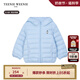 Teenie Weenie Kids小熊童裝24冬季款男女寶寶熊耳連帽羽絨服 海鹽小吐司（藍色） 110cm