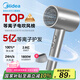 美的（Midea）5億等離子護(hù)發(fā)電吹風(fēng) 家用負(fù)離子吹風(fēng)筒 1800W大功率便攜吹風(fēng)機(jī)FJ308銀 國(guó)家補(bǔ)貼 七夕情人節(jié)禮物