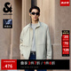 杰克·瓊斯（JACK&JONES）25年男裝秋季外套男休閑純色寬松拉鏈口袋長(zhǎng)袖簡(jiǎn)約立領(lǐng)外套上衣 C02倫敦霧 M （175）