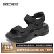 斯凱奇（Skechers）涼鞋女士夏季厚底百搭運(yùn)動(dòng)涼拖鞋外穿軟底透氣沙灘鞋溯溪鞋163542