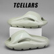Tcellars拖鞋夏季新款透氣男士沙灘涼拖戶外踩屎感透氣百搭沙灘外穿涼鞋男 抹茶悶青 43