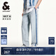 杰克·瓊斯（JACK&JONES）夏季時尚簡約百搭流行潮男士淺藍(lán)色撞色水洗牛仔褲男裝225132040 C42淺牛仔藍(lán) 常規(guī) 32 175 W32/L32