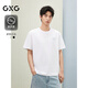 GXG男裝 潮流印花T恤男25年夏季新款 白色 165/S