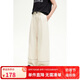 ELLE KIDS25夏季新款女童假日風(fēng)闊腿褲寬松直筒褲撞色透氣休閑褲子