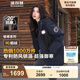 波司登【反季】極寒羽絨服鵝絨男女情侶款短款連帽加厚商場同款戶外外套 【店長推薦】中山青/黑色587A L 170/92A 體重約130-150斤