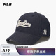 MLB帽子男女仿牛仔棒球帽刺繡大LOGO學院風3ACPQM04N-50NYD-F