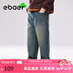 EBAER兒童加絨牛仔褲2024秋冬男童加厚長(zhǎng)褲童裝休閑褲 牛仔藍(lán) 150cm 
