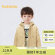 巴拉巴拉（BALABALA）童裝男童棉服寬松連帽外套簡(jiǎn)約秋裝 駝色50105 100cm