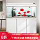 森森超白魚缸水族箱客廳大型底濾專業(yè)龍魚缸智能生態(tài)懶人魚缸 珍珠白 （高缸矮柜）ID靠墻款120長x43寬x152高