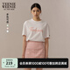Teenie Weenie小熊女裝T恤2025夏季新款清新簡(jiǎn)約活力運動(dòng)圓領(lǐng)短袖 象牙白 L