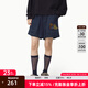 幻走（MOVEUP）2025春季新款.FUN系列丈根腰頭繡花設(shè)計(jì)師牛仔短褲女 牛仔藍(lán) S