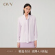 OVV2023秋冬新款女裝23MM重磅真絲優(yōu)雅飄帶長(zhǎng)袖休閑襯衫 粉紅（凈色）A1 S