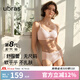 ubras虞書欣同款25年新品舒服蕾無尺碼V領(lǐng)文胸罩女無痕蕾絲內(nèi)衣 冷桃粉色-套裝 均碼 背勾款/100-130斤