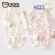 2件 新生嬰兒兒連體蝴蝶衣26春秋四季純棉衣服初生寶寶無(wú)骨哈衣 2件-四季款(叢林狐+粉蘋(píng)果) 52cm (0-1個(gè)月/9斤以?xún)?