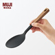 無印良品（MUJI）木柄 硅膠料理勺 勺子 廚具 家用 MC12OA5S 長26cm