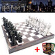 國際象棋哈利波特款磁吸可折疊巫師棋桌游擺件魔法師周邊套裝禮物 巫師棋磁吸版+學(xué)院撲克牌