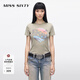 MISS SIXTY【安心品質】2025春季新款短袖T恤女圓領印花時尚百搭 卡其 M