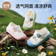 歐孕（OUYUN）學(xué)步鞋嬰幼兒透氣網(wǎng)面夏鞋寶寶涼鞋機(jī)能鞋 萌熊貓綠  20 