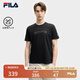 FILA 斐樂(lè)官方男裝針織短袖衫2025夏新款時(shí)尚簡(jiǎn)約休閑基礎(chǔ)純棉T恤 正黑色-BK L 175/96A/L