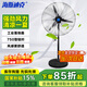海斯迪克 HK-321 工業(yè)風(fēng)扇 強(qiáng)力電風(fēng)扇 工廠車間搖頭牛角扇落地扇壁扇商用電扇 3米電線 落地扇 750型 鋁葉