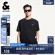 杰克·瓊斯（JACK&JONES）25年衣服男裝短袖t恤男士夏季【涼感】華夫格潮流法斗犬刺繡半袖 E40黑色 常規(guī) L