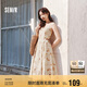 森馬（Semir）連衣裙女顯瘦甜美度假風2025夏季森系滿印吊帶裙浪漫109325114033